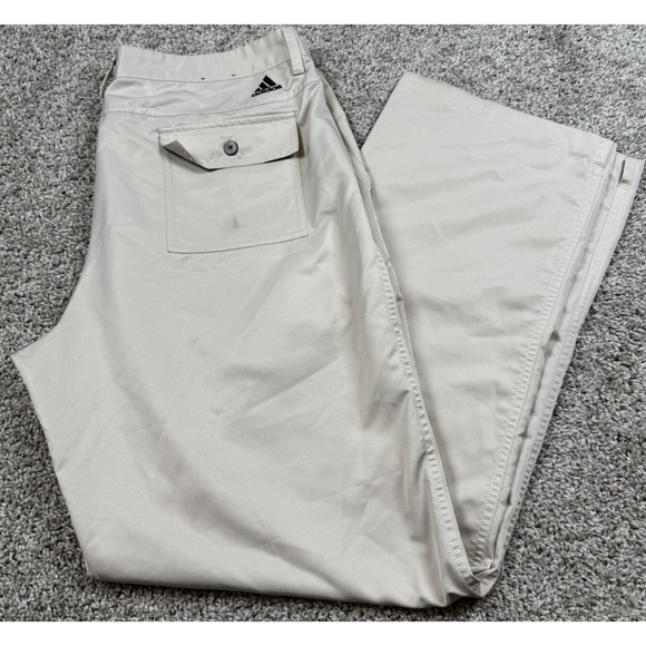 Adidas Climalite Mens Performance Golf Pants Chino Beige 36x32 Read - Picture 1 of 10